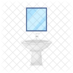 Sink and mirror  Icon