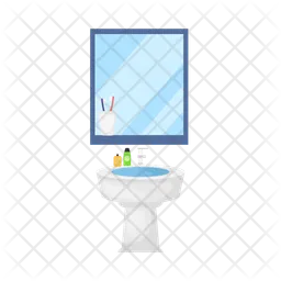 Sink and mirror  Icon