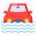 Sinking Car Drowning Icon