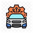 Sistema De Automovil Automatico Automovil Ai Automovil Autonomo Icono