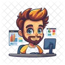 CRM Gestion De Relaciones Con El Cliente Datos De CRM Icono