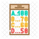 Sistema De Calificacion Educacion Icono