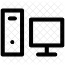 Sistema De Computador Computador Desktop CPU E Monitor Icon