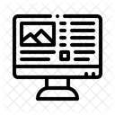 Sistema De Gestion De Contenidos Monitor Ordenador Icono