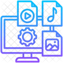 Sistema De Gestion De Contenidos Video Musica Icono