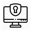 Sistema De Seguridad Computadora Candado Icono