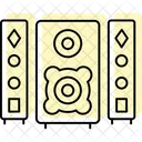 Sistema De Sonido Color Sombra Icono De Linea Fina Icon