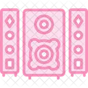 Icono De Linea De Duotono Del Sistema De Sonido Icono