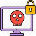 Sistema Hackeado Computadora Virus Icono