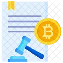 Sistema Legal Documento Legal Bitcoin Icono