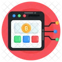 Bitcoin On Line Site De Bitcoin Moeda Digital Ícone