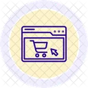 E Commerce Site Linha Icone Ícone