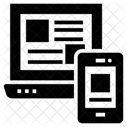 Site de design responsivo  Ícone