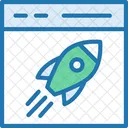 Lancar Site Foguete Lancar Ícone