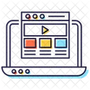 Tutorial Em Video Site De Video Video Na Web Ícone