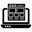 Tutorial Em Video Site De Video Video Na Web Ícone