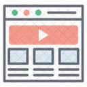 Tutorial Em Video Site De Video Video Na Web Icono