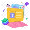 Site Designing Dropper Tool Design Layers 아이콘