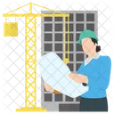 Site Engineer Civil Engineer Site Management Icon