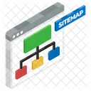 Algoritmo Mapa Do Site Do Site Fluxograma Ícone
