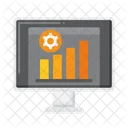 Site Statistiken Online Diagramm Bericht Symbol