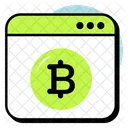 Site Web Bitcoin Cryptomonnaie En Ligne Bitcoin En Ligne Icône