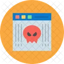 Site Web Malveillant Virus Page Web Icon