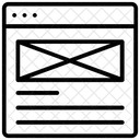 Filaire Maquette Conception Web Icône