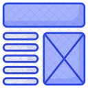 Cabecalho Site Wireframe Ícone
