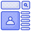 Cabecalho Site Wireframe Ícone