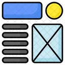 Cabecalho Site Wireframe Icon
