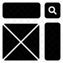 Cabecalho Site Wireframe Icon