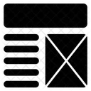 Cabecalho Site Wireframe Icon