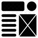 Cabecalho Site Wireframe Icon