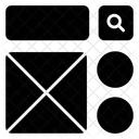 Cabecalho Site Wireframe Icon