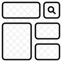 Cabecalho Site Wireframe Icon