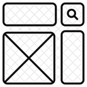 Cabecalho Site Wireframe Icon
