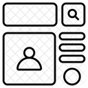 Cabecalho Site Wireframe Icon