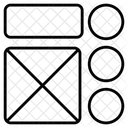Cabecalho Site Wireframe Ícone