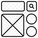 Cabecalho Site Wireframe Icon