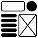 Cabecalho Site Wireframe Ícone