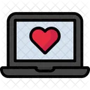 Computadora Portatil Amor Corazon Icono