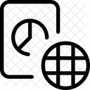 Sitio De Papel Con Graficos De Barras Analisis Global Exploracion Global Icono