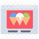 Sitio De Helados Sitio Web De Helados Crema Icono