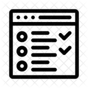 Sitio Web Lista De Verificacion Optimizacion Icono
