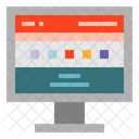 Sitio Web Ordenador Monitor Icon