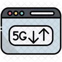 Sitio Web 5 G Internet Icono