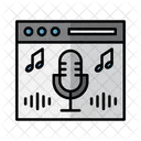 Grabacion De Voz Podcast Pagina Web Icono