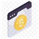 Sitio Web Bitcoin Criptomoneda Criptomoneda En Linea Icono