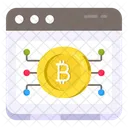 Sitio Web De Bitcoin Sitio Web De Criptomonedas Criptografia En Linea Icono